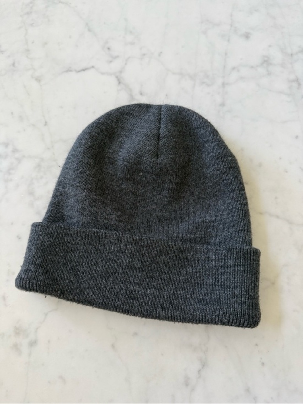 Charcoal Gray Unisex Knit Cuff Beanie Winter Hat OS